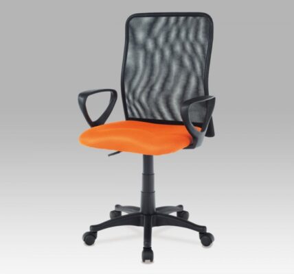 Kancelárska stolička KA-B047 látka / plast Autronic Oranžová
