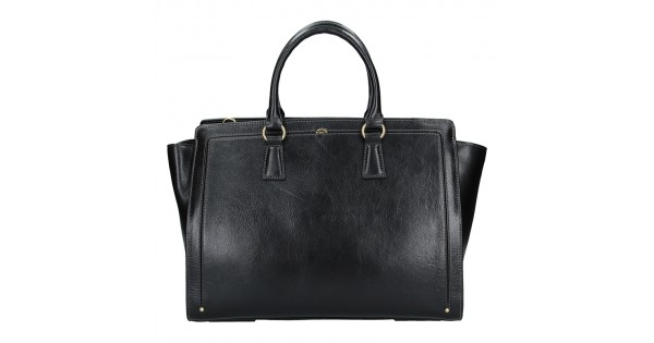 Elegantná dámska kožená kabelka Katana Nicol – čierna