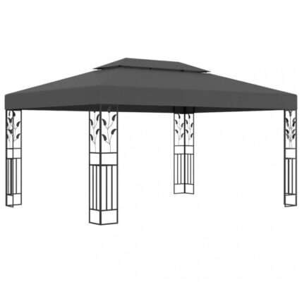 Záhradný altánok s dvojitou strechou 3 x 4 m Dekorhome Antracit
