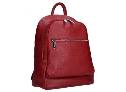 Dámsky kožený batoh Katana 83819 – červená