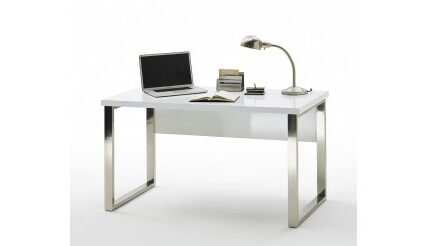 Písací stôl Langres (biela, strieborná)
