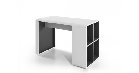 Písací stôl Naos (biela, antracit)