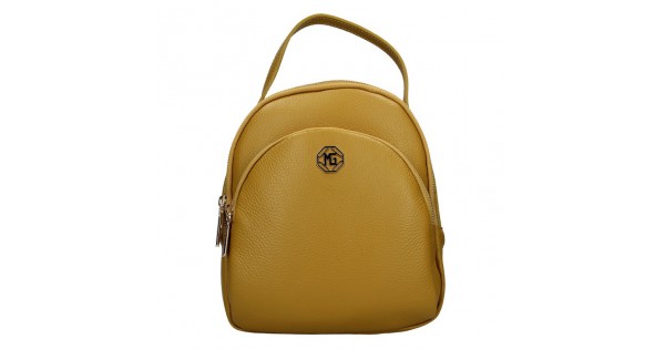 Dámsky kožený batoh Marina Galanti Paole – žltá