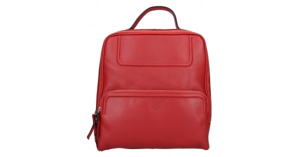 Dámsky kožený batoh Katana Radka – červená