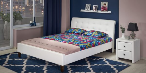 Manželská posteľ SAMARA 180×200 cm biela Halmar