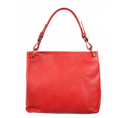 Červená kožená kabelka Selene Rossa