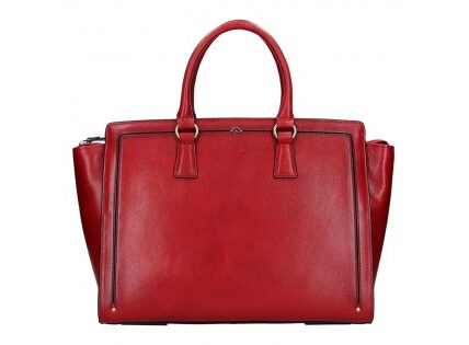 Elegantná dámska kožená kabelka Katana Nicol – tmavo červená