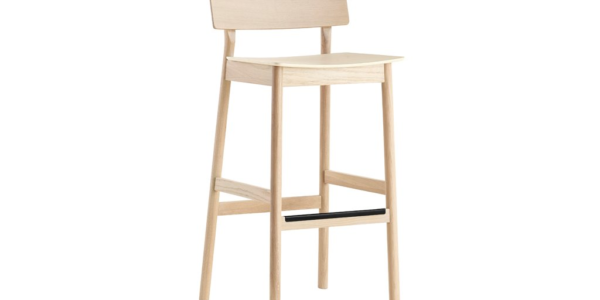 Barová stolička "Pause 2.0", 75 cm, 2 varianty – Woud Varianta: jaseň, čierny lak