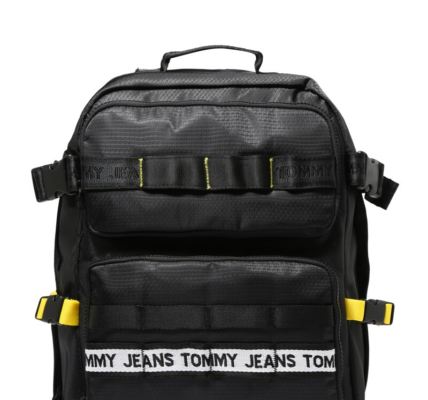 Tommy Jeans Batoh  čierna / biela / žltá