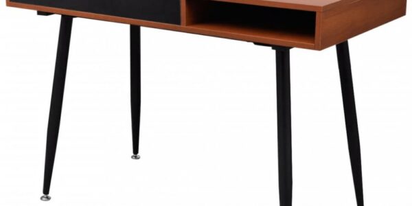 Písací stôl 110×55 cm hnedá / čierna Dekorhome