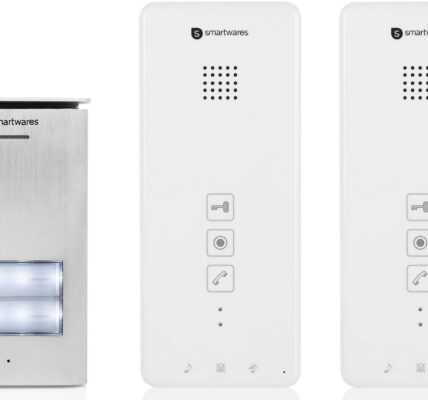 2 linka domovej telefón Smartwares DIC-21122 DIC-21122, strieborná, biela