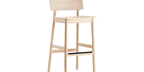 Barová stolička "Pause 2.0", 65 cm, 2 varianty – Woud Varianta: jaseň, čierna farba
