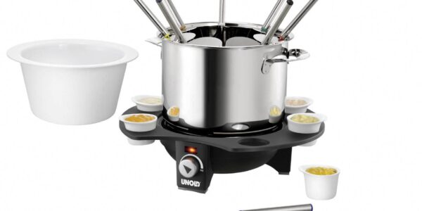 Fondue Unold Elegance, 1000 W, nerezová oceľ, čierna