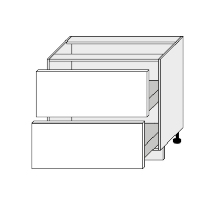 ArtExt Kuchynská skrinka spodná, D2E/90 Amaro Farba korpusu: BIELA