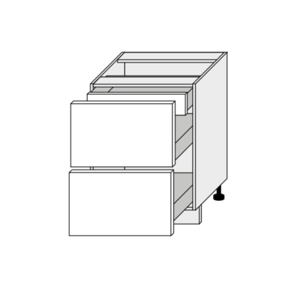 ArtExt Kuchynská skrinka spodná zásuvková, D2E/60/1E Essen Farba korpusu: BIELA