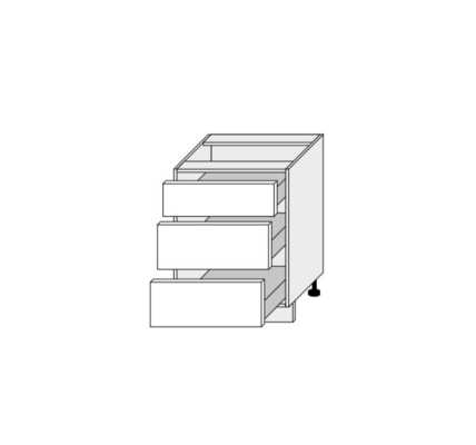 ArtExt Kuchynská skrinka spodná zásuvková, D3/60 Essen Farba korpusu: Grey – Hettich D3E/60