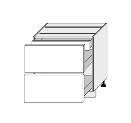 ArtExt Kuchynská skrinka spodná zásuvková, D2E/80/1E Essen Farba korpusu: BIELA