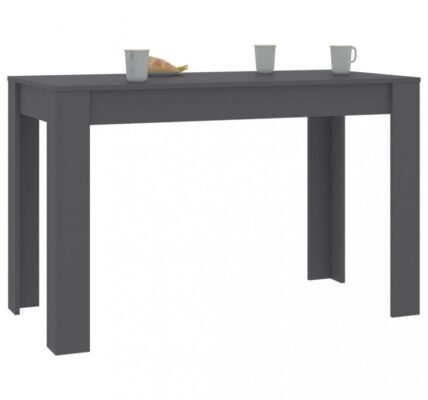 Jedálenský stôl 120×60 cm Dekorhome Sivá lesk,Jedálenský stôl 120×60 cm Dekorhome Sivá lesk