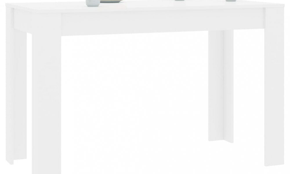 Jedálenský stôl 120×60 cm Dekorhome Biela lesk,Jedálenský stôl 120×60 cm Dekorhome Biela lesk