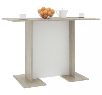 Jedálenský stôl 110×60 cm Dekorhome Dub sonoma / biela,Jedálenský stôl 110×60 cm Dekorhome Dub sonoma / biela