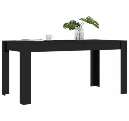 Jedálenský stôl 160×80 Dekorhome Čierna lesk,Jedálenský stôl 160×80 Dekorhome Čierna lesk
