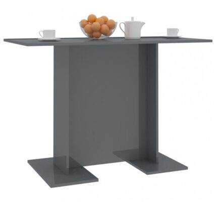 Jedálenský stôl 110×60 cm Dekorhome Sivá lesk,Jedálenský stôl 110×60 cm Dekorhome Sivá lesk