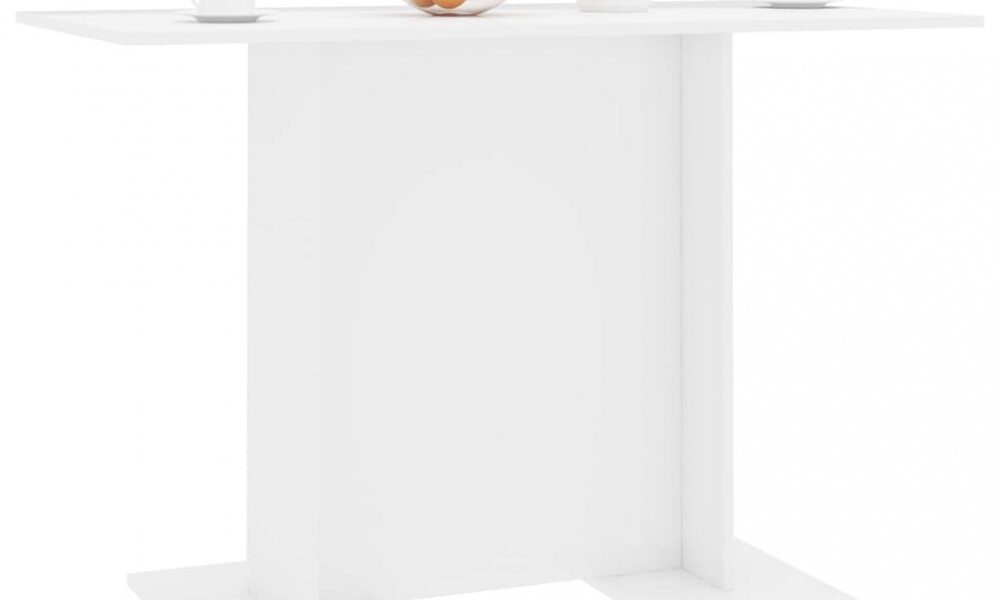 Jedálenský stôl 110×60 cm Dekorhome Biela lesk,Jedálenský stôl 110×60 cm Dekorhome Biela lesk