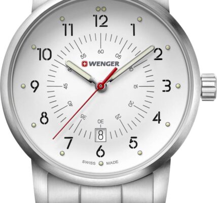 Náramkové hodinky Wenger 01.1641.114, (Ø x v) 42 mm x 9.45 mm, strieborná