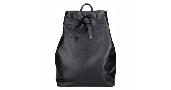 Dámsky kožený batoh Facebag Elma – čierna