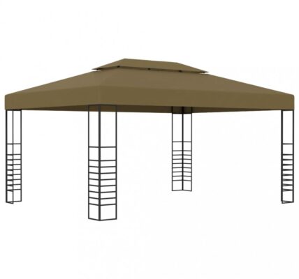 Záhradný altán 3×4 m Dekorhome Sivohnedá taupe,Záhradný altán 3×4 m Dekorhome Sivohnedá taupe