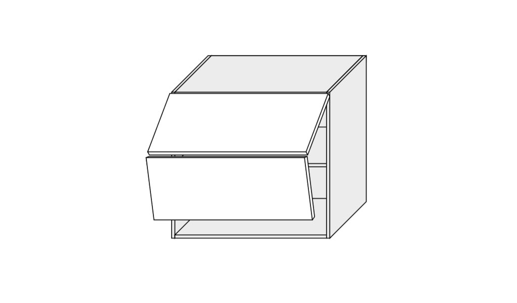 ArtExt Kuchynská skrinka horná, W8B/80 Aventos Malmo Farba korpusu: BIELA