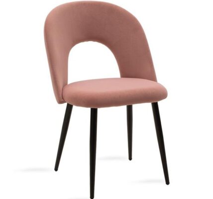 Jedálenská stolička Janet čierna, ružová