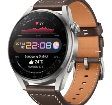 Smart hodinky Huawei Watch 3 Pro, hnedé