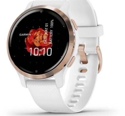 Smart hodinky Garmin Venu 2S, biela, ružovozlatá