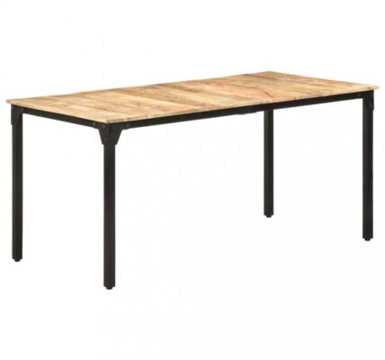Jedálenský stôl mangovníkové drevo/kov Dekorhome 160x80x76 cm,Jedálenský stôl mangovníkové drevo/kov Dekorhome 160x80x76 cm