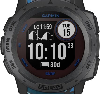 Smart hodinky Garmin INSTINCT SOLAR SURF, čierna/modrá