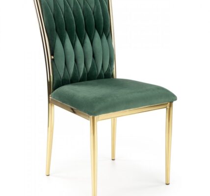 Jedálenská stolička K436 zamat / chróm Tmavo zelená,Jedálenská stolička K436 zamat / chróm Tmavo zelená