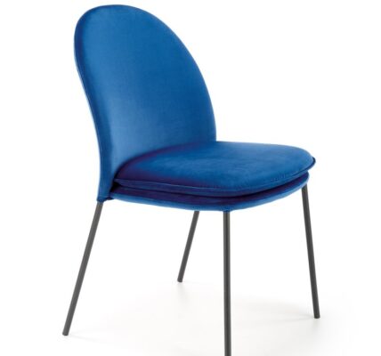 Jedálenská stolička K443 zamat / kov Modrá,Jedálenská stolička K443 zamat / kov Modrá