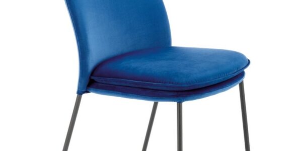 Jedálenská stolička K443 zamat / kov Modrá,Jedálenská stolička K443 zamat / kov Modrá