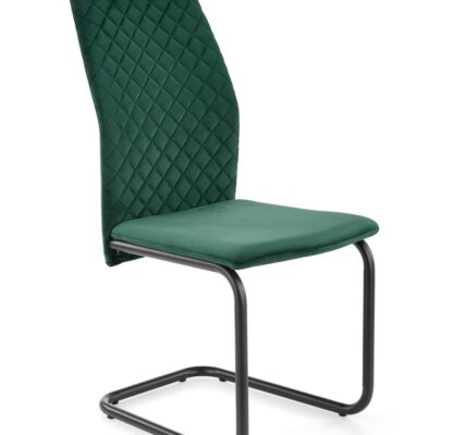 Jedálenská stolička K444 zamat / kov Tmavo zelená,Jedálenská stolička K444 zamat / kov Tmavo zelená