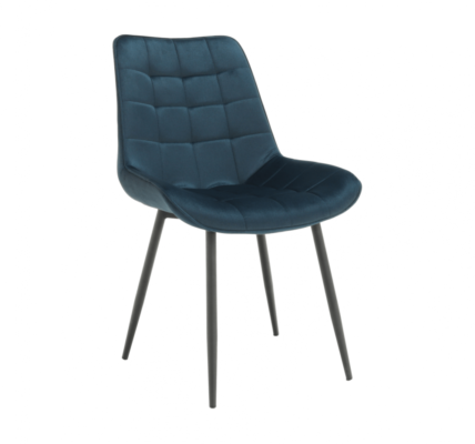 Jedálenská stolička SARIN látka / kov Modrá,Jedálenská stolička SARIN látka / kov Modrá
