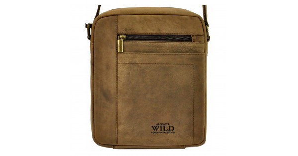 Pánská taška přes rameno Always Wild Leone – tmavo hnedá