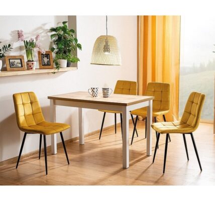 Signal Jedálenský stôl ADAM 120×68 FARBA: dub zlatý craft / biely mat