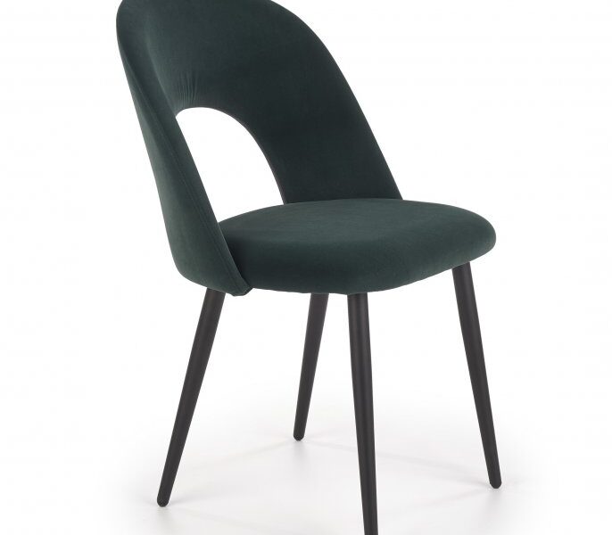 Jedálenská stolička K384 zamat / čierna Tmavo zelená,Jedálenská stolička K384 zamat / čierna Tmavo zelená