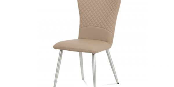 Jedálenská stolička HC-666 CAP cappuccino / brúsený nerez,Jedálenská stolička HC-666 CAP cappuccino / brúsený nerez