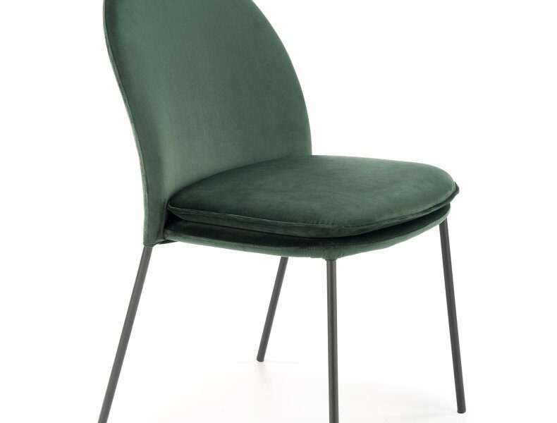 Jedálenská stolička K443 zamat / kov Tmavo zelená,Jedálenská stolička K443 zamat / kov Tmavo zelená