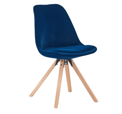 Jedálenská stolička SABRA látka / drevo Modrá,Jedálenská stolička SABRA látka / drevo Modrá
