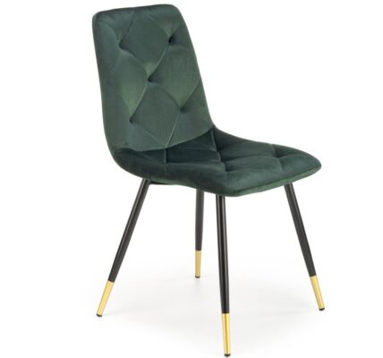 Jedálenská stolička K438 zamat / kov Tmavo zelená,Jedálenská stolička K438 zamat / kov Tmavo zelená