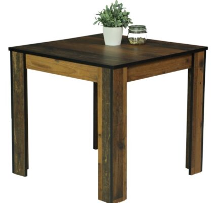 Sconto Jedálenský stôl ERIKA T staré drevo/čierna