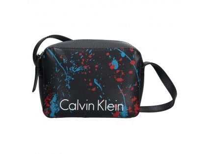 Dámska crossbody kabelka Calvin Klein Small Splatter – čierna